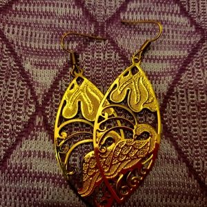 Vintage Peacock drop earrings med drop